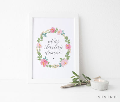 Artprint A4 "Náš šťastný domov"