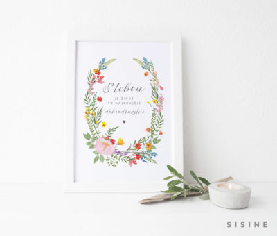 Artprint A4, "Život s tebou je dobrodružstvo"