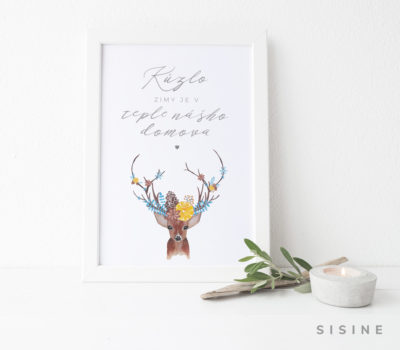 Artprint A4, "Kúzlo zimy je v teple nášho domova"
